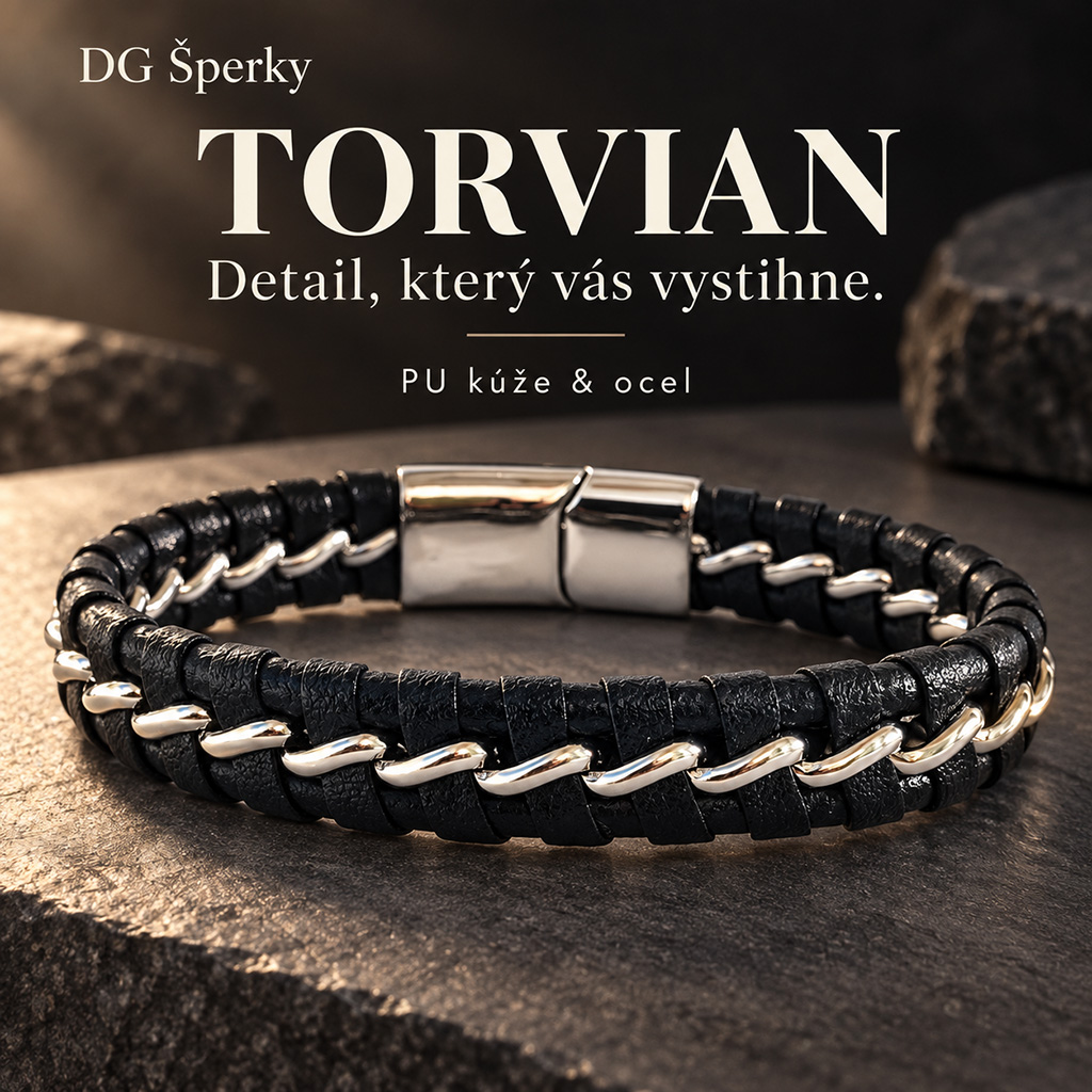 Torvian – černý ocelový náramek kopie